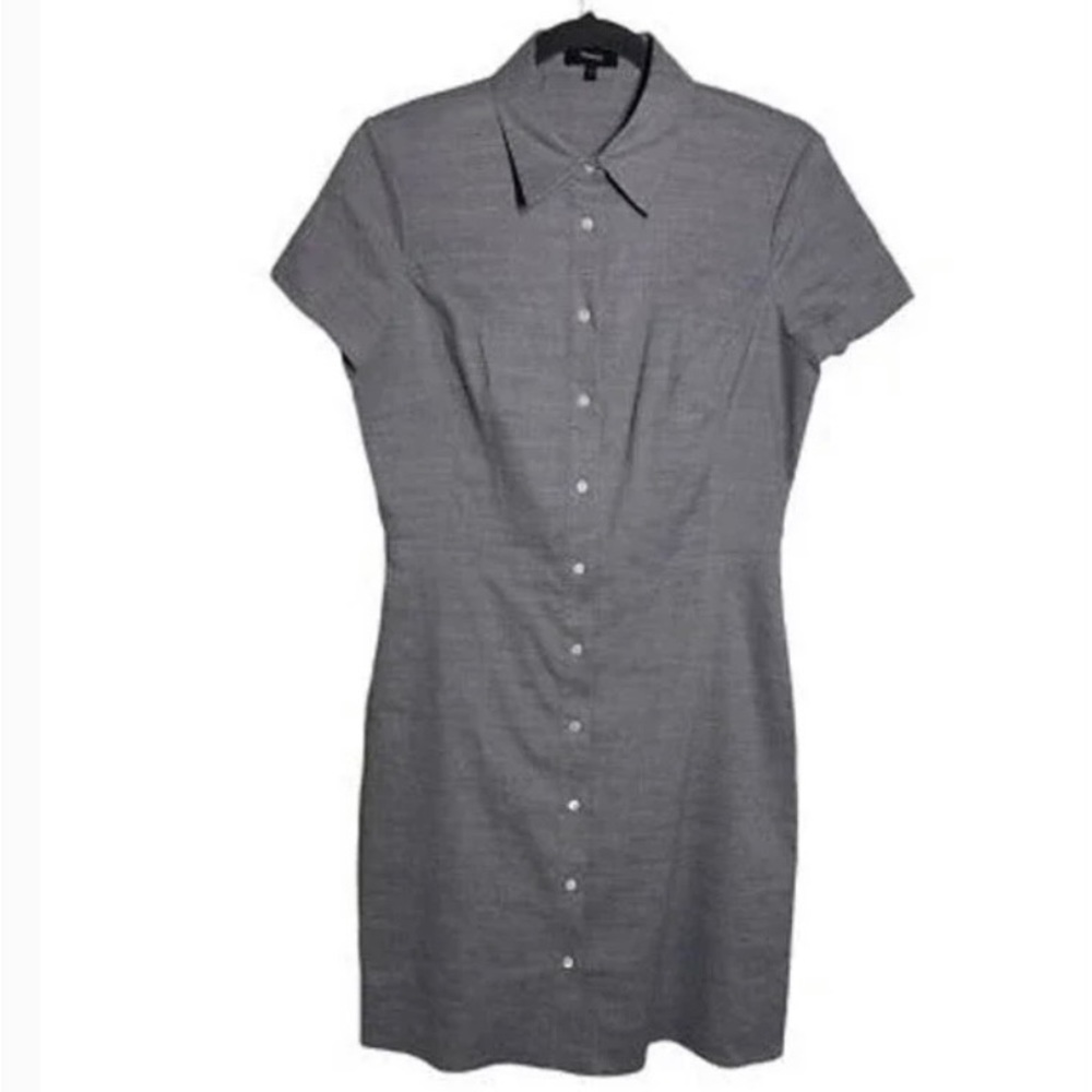 NWT Theory Short Sleeve Mini Dress Lavender Melange Eco Sharkskin